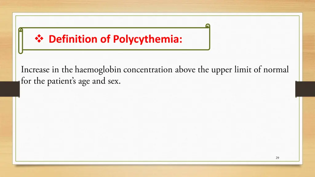 definition of polycythemia