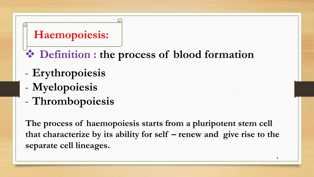 haemopoiesis