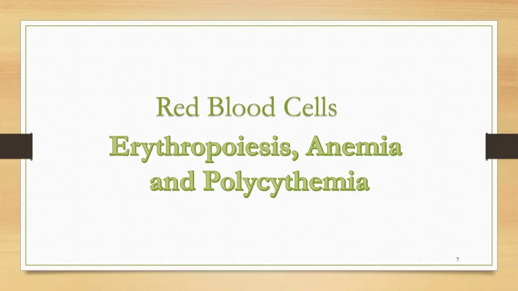 red blood cells erythropoiesis anemia