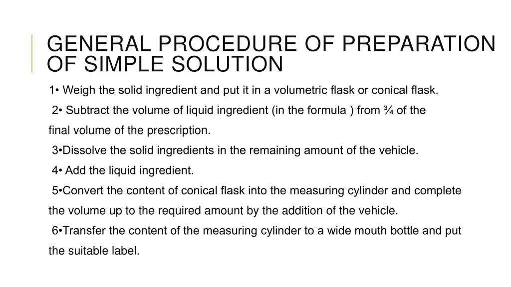 general procedure of preparation of simple