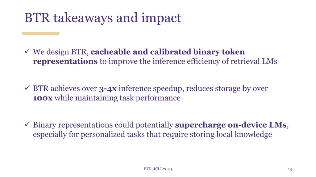 btr takeaways and impact