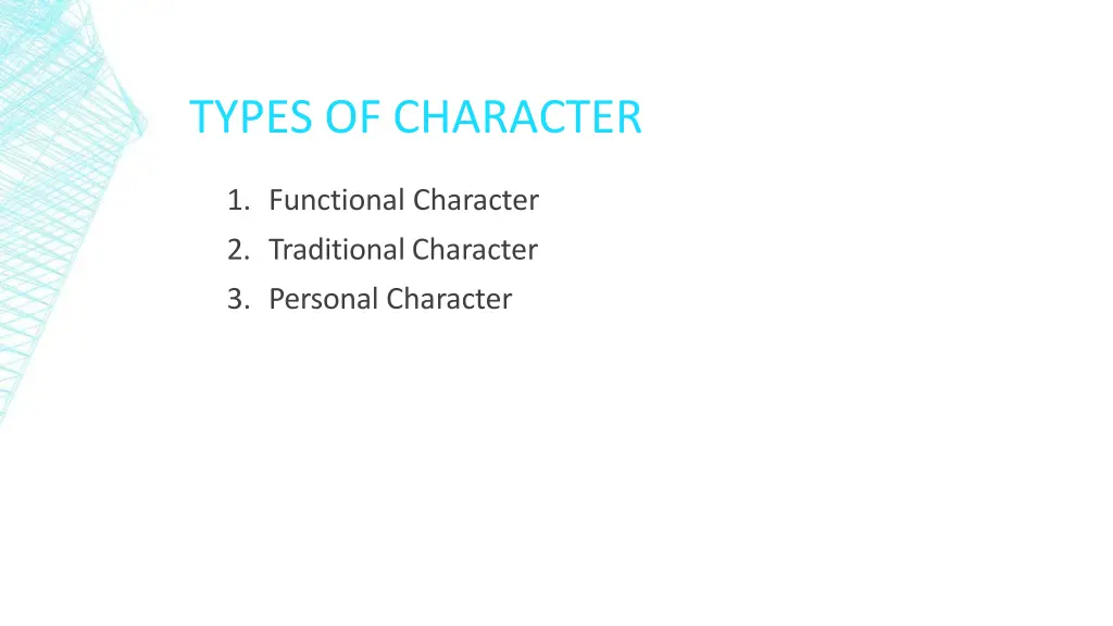 types of character