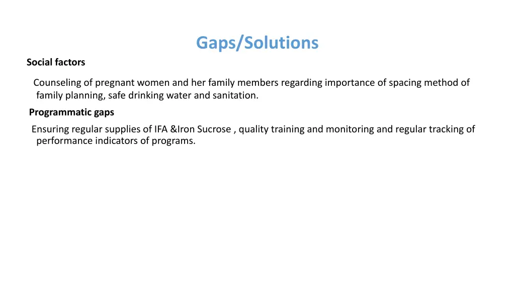 gaps solutions 1