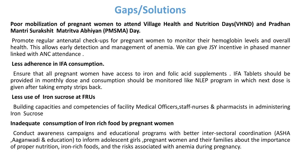 gaps solutions