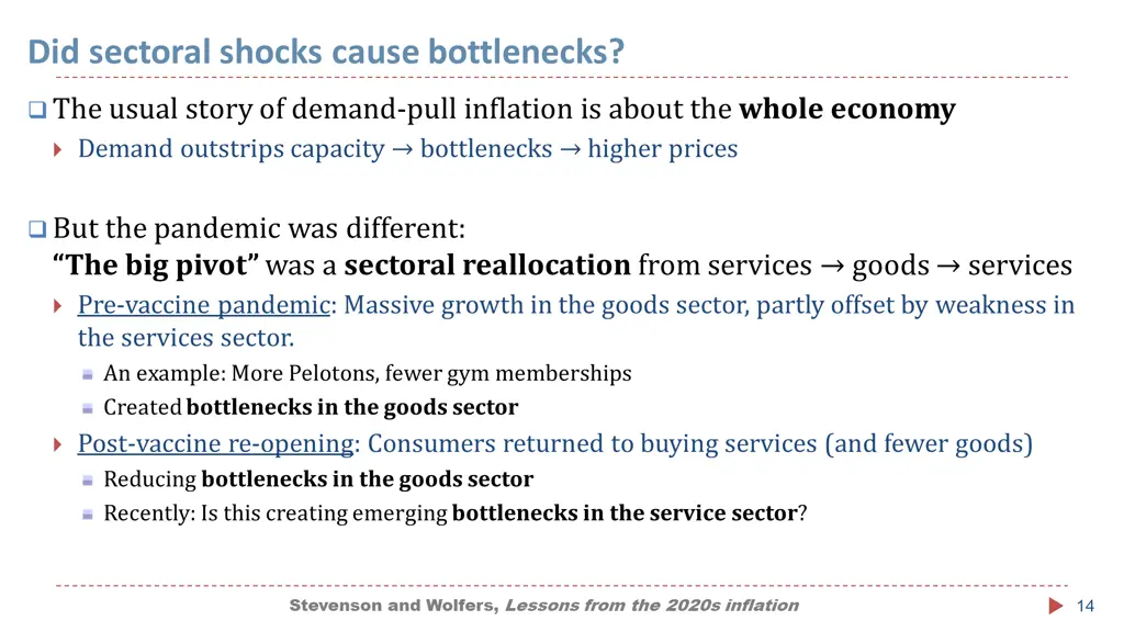 did sectoral shocks cause bottlenecks