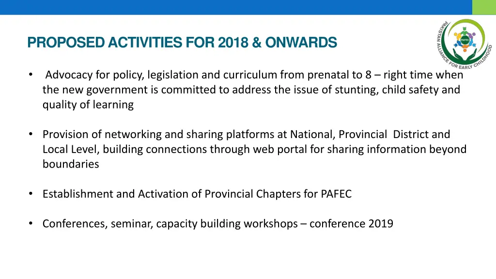 proposed activities for 2018 onwards 1