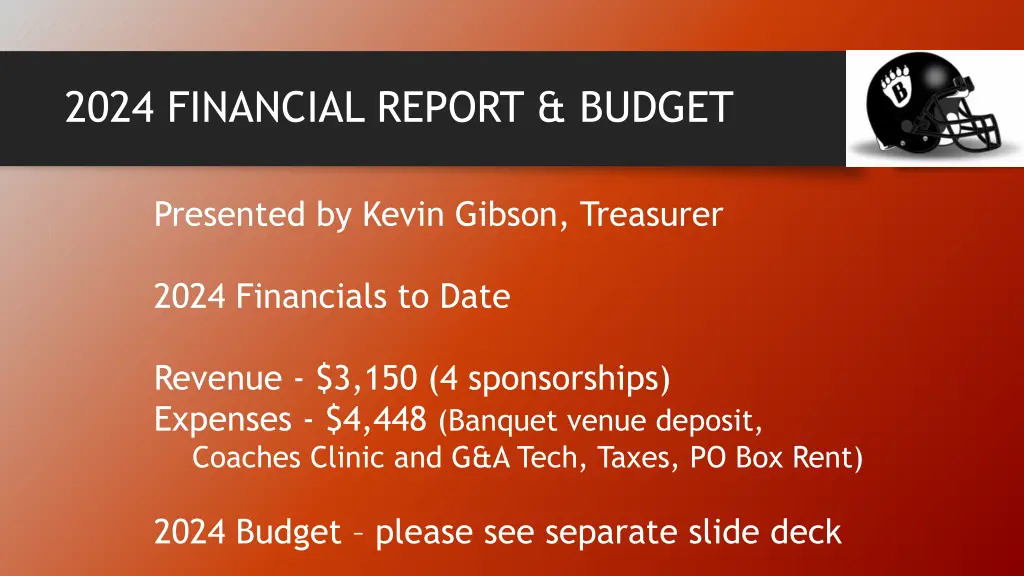 2024 financial report budget