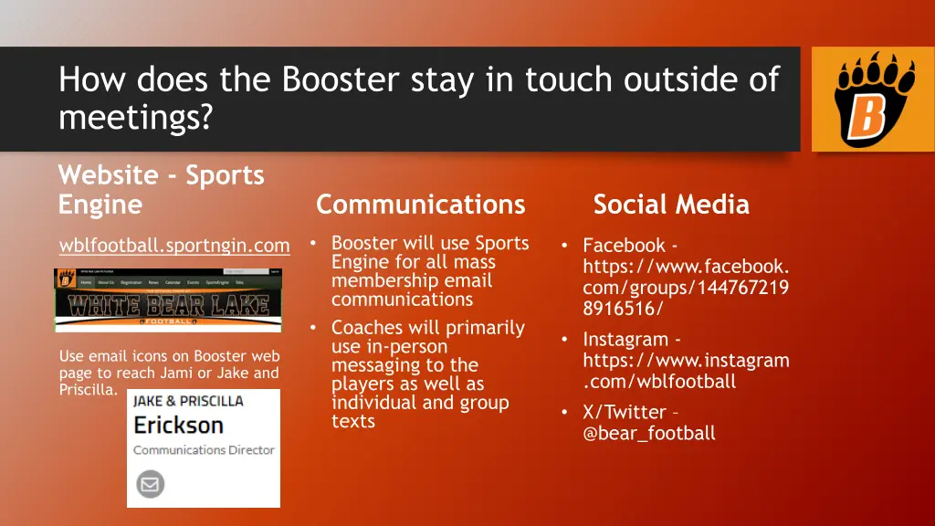 how does the booster stay in touch outside