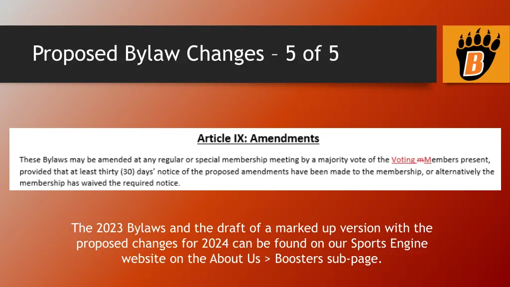 proposed bylaw changes 5 of 5