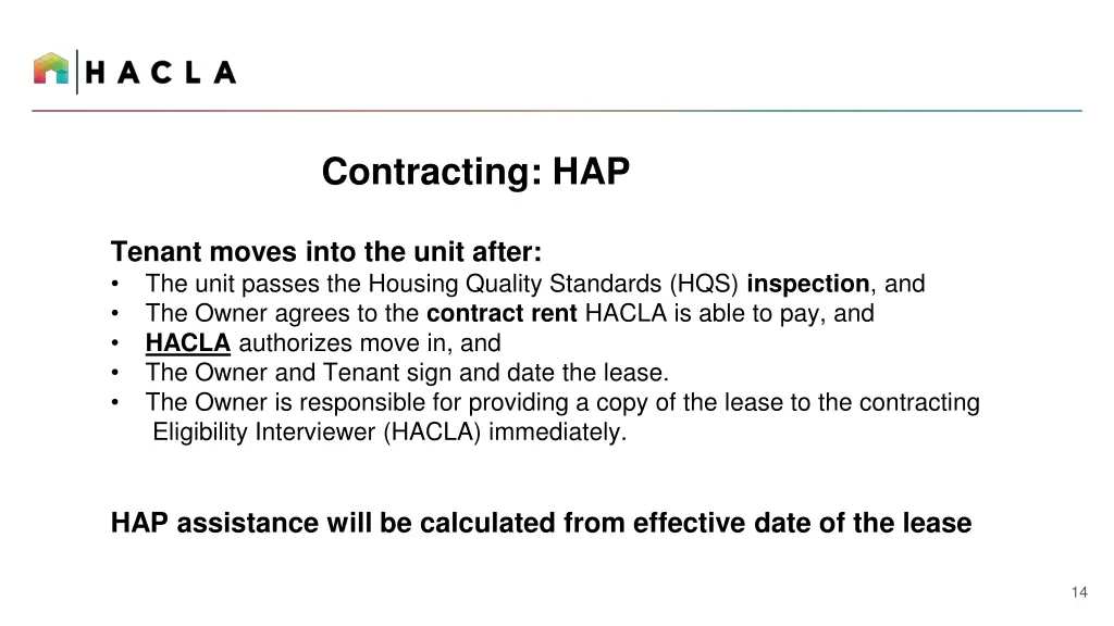 contracting hap