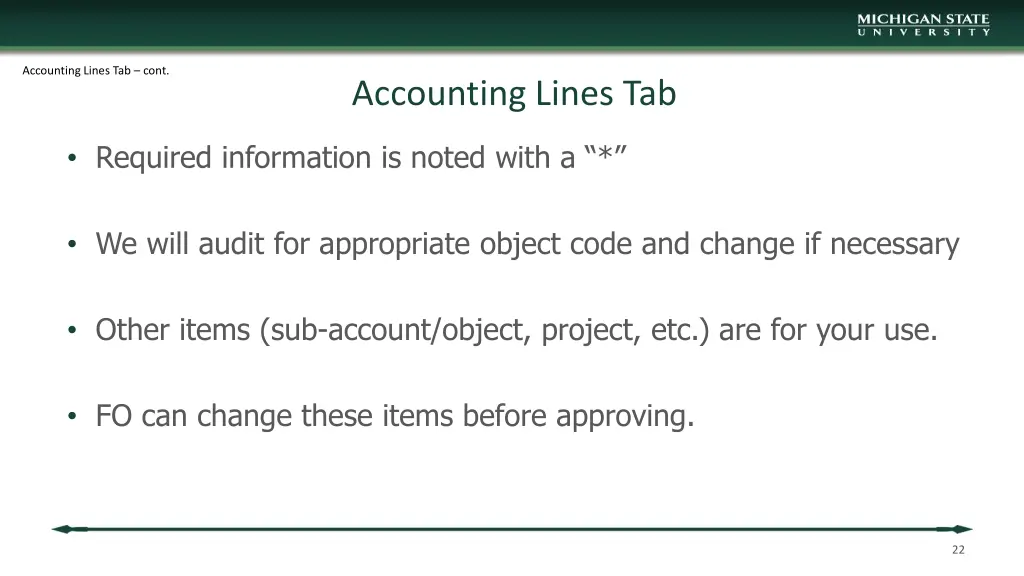 accounting lines tab cont