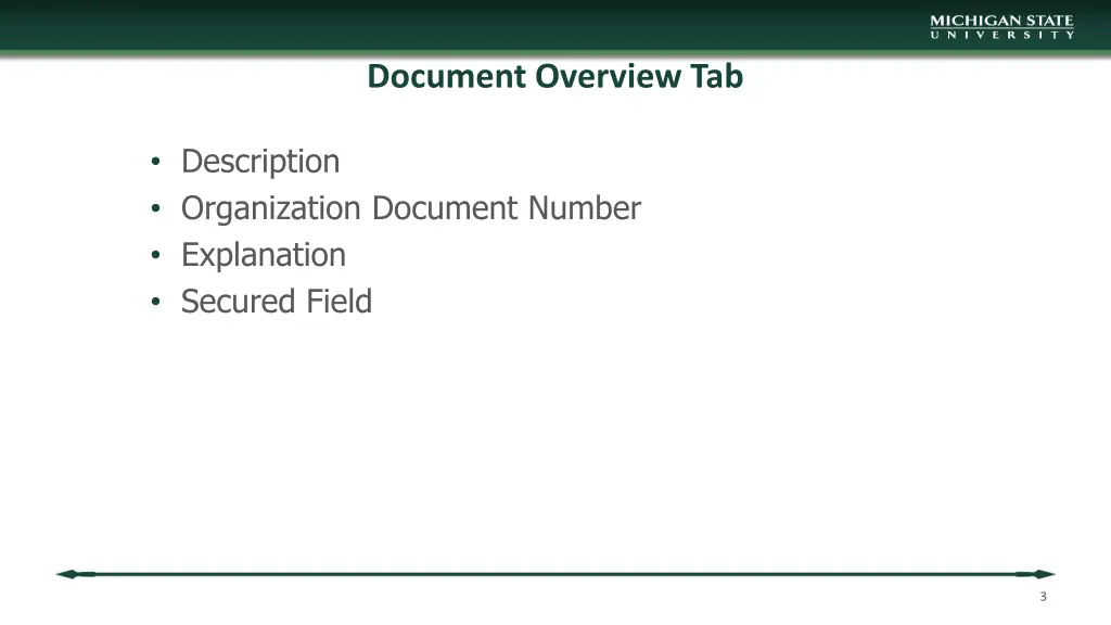 document overview tab