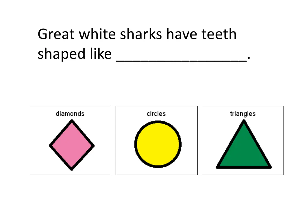 great white sharks have teeth shaped like