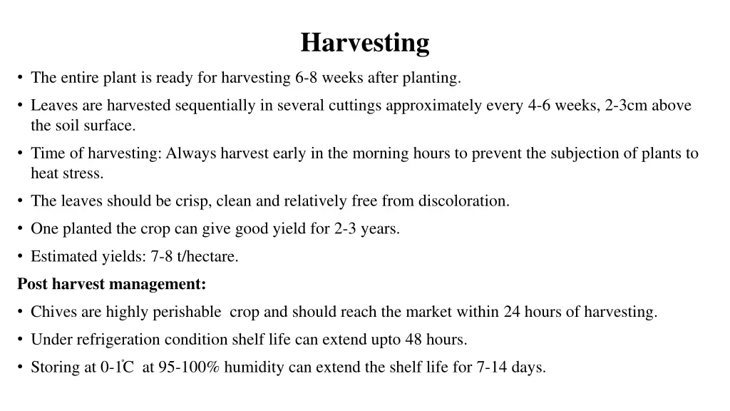 harvesting