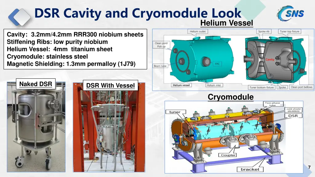 dsr cavity and cryomodule look