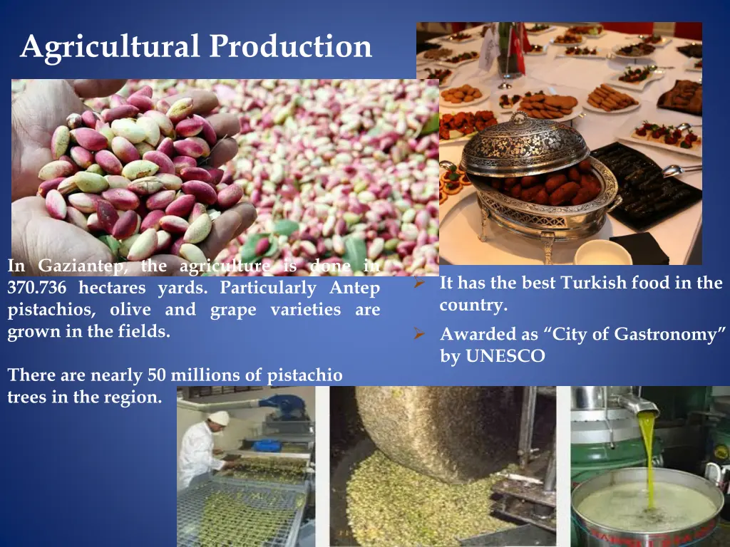 agricultural production