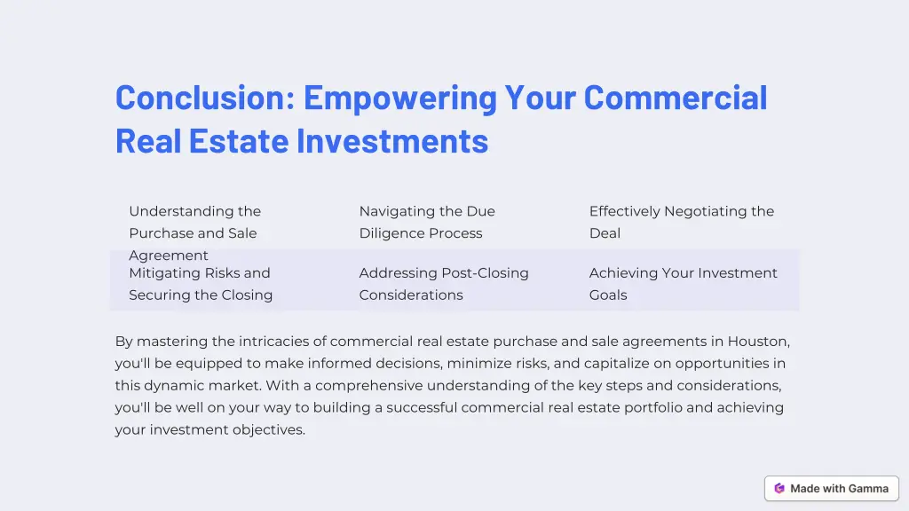 conclusion empowering your commercial real estate