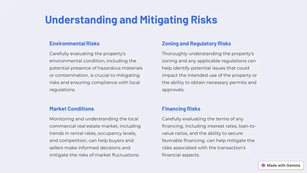 understanding and mitigating risks