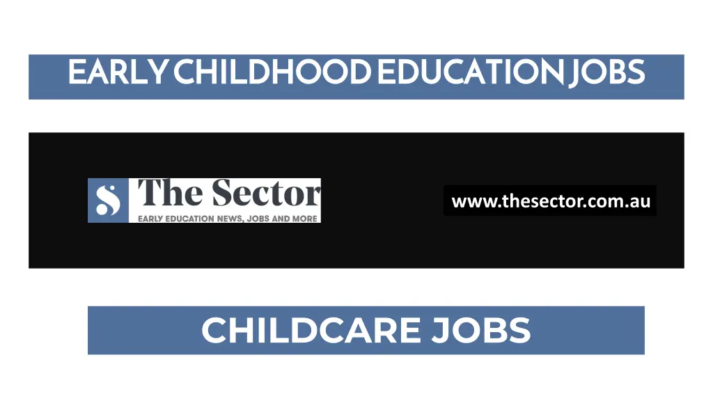 early childhood education jobs