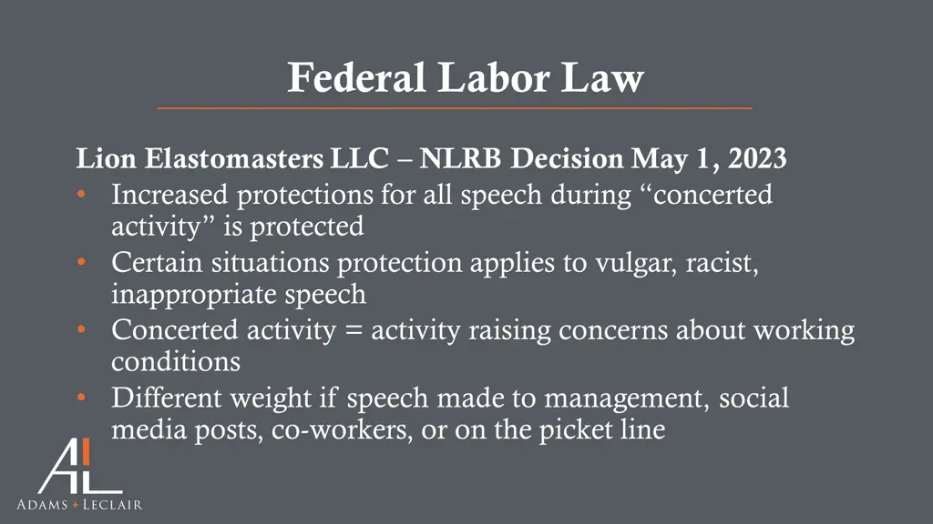 federal labor law