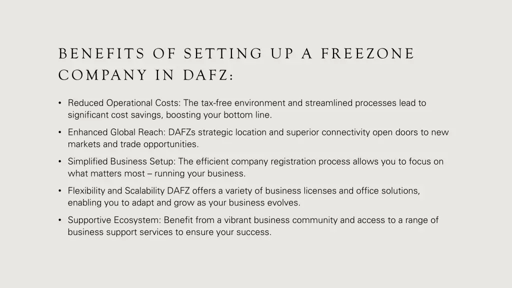 benefits of setting up a freezone company in dafz