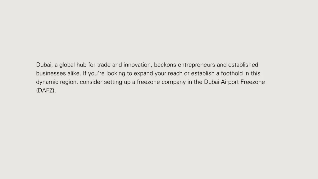 dubai a global hub for trade and innovation