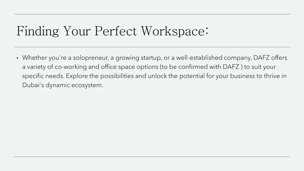 finding your perfect workspace