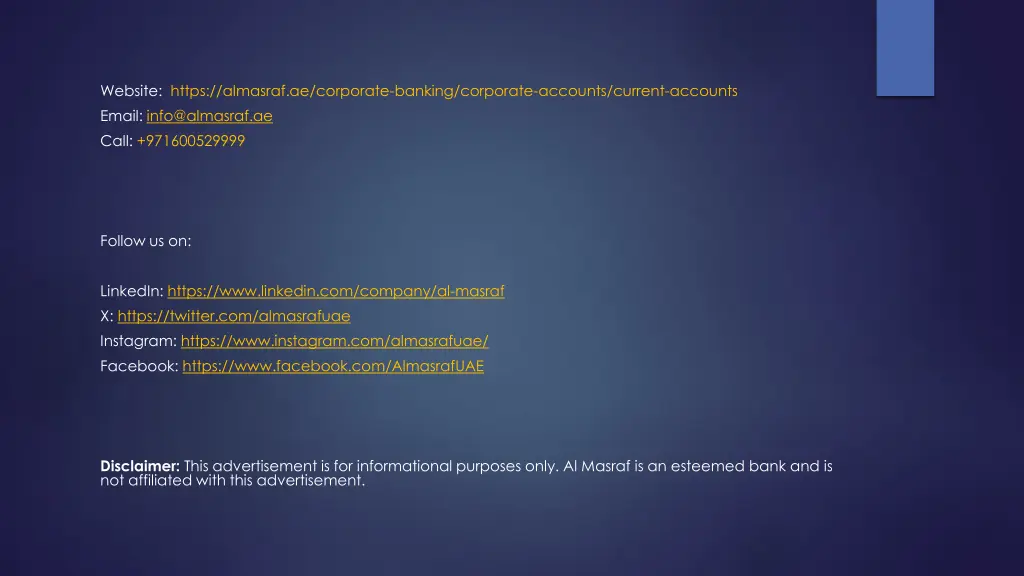 website https almasraf ae corporate banking