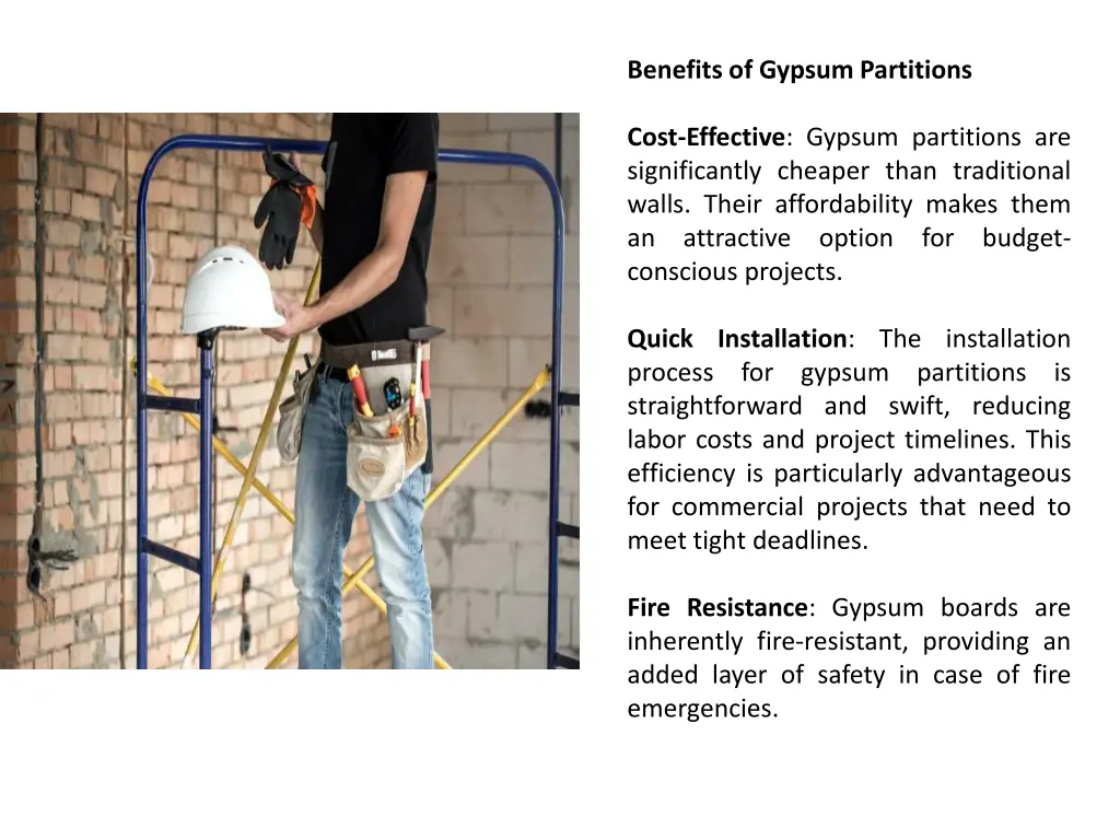 benefits of gypsum partitions