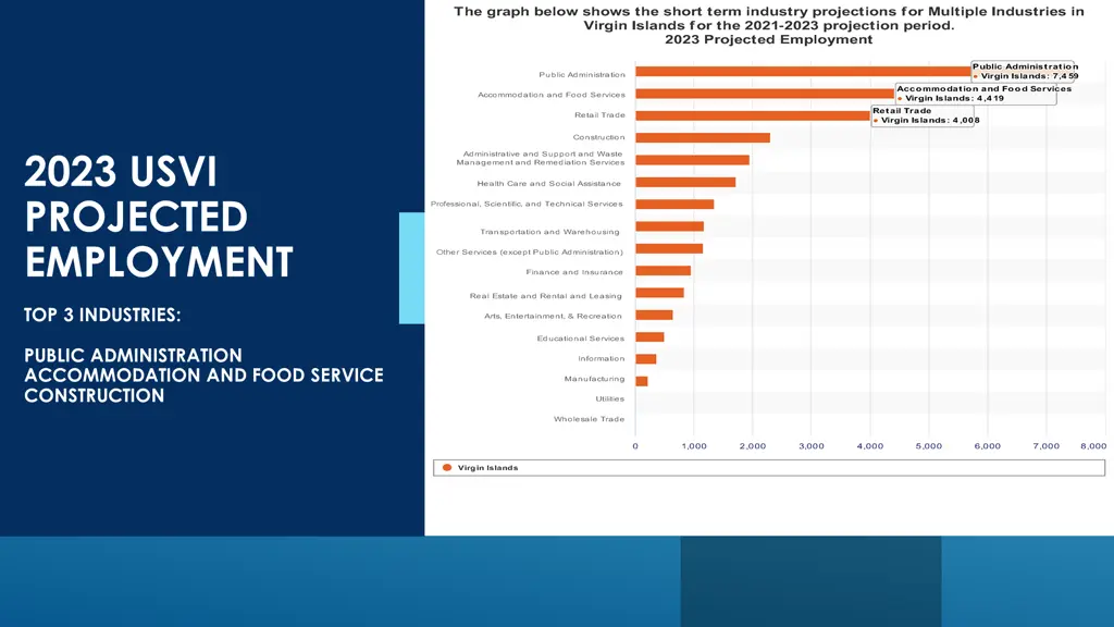 2023 usvi projected employment