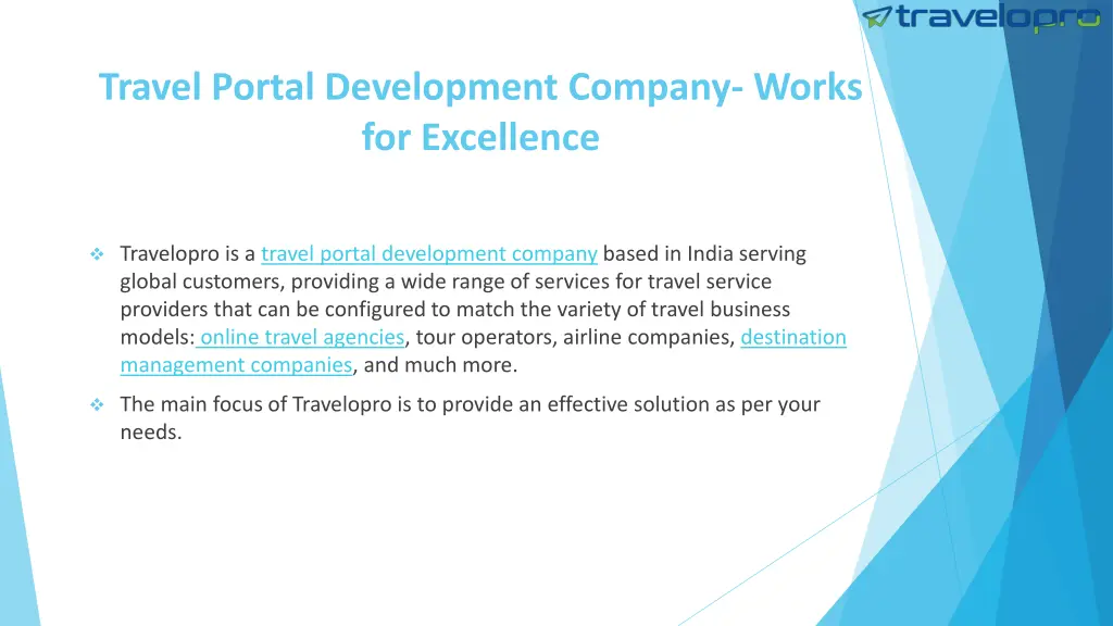 travel portal development company works