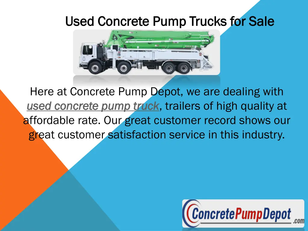 used concrete pump trucks for sale used concrete