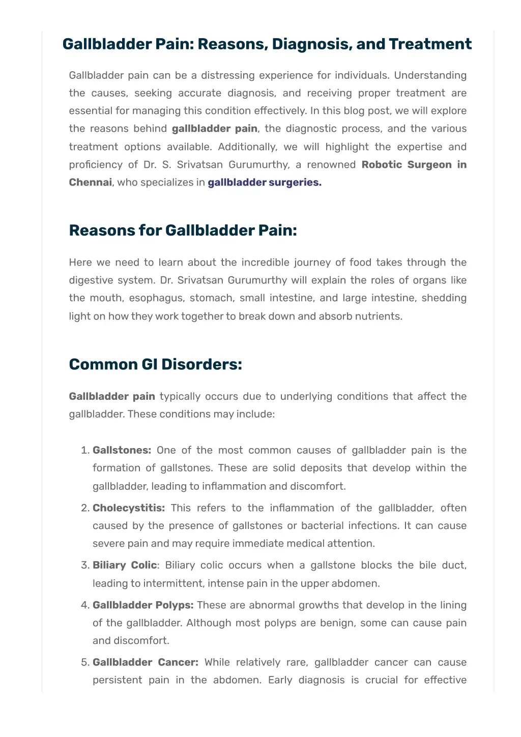 gallbladder pain reasons diagnosis and treatment