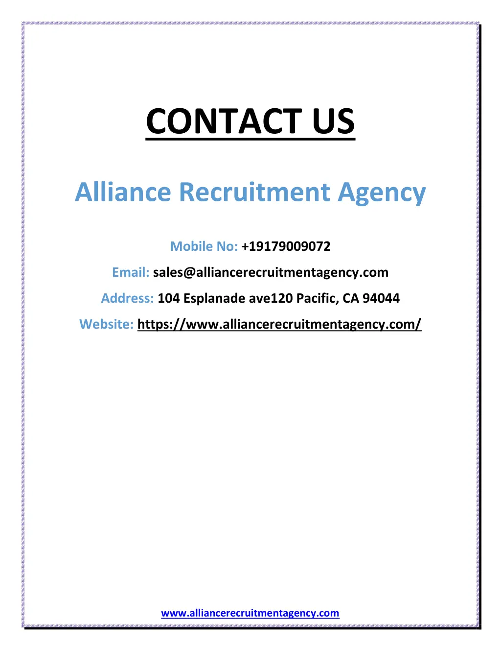 contact us