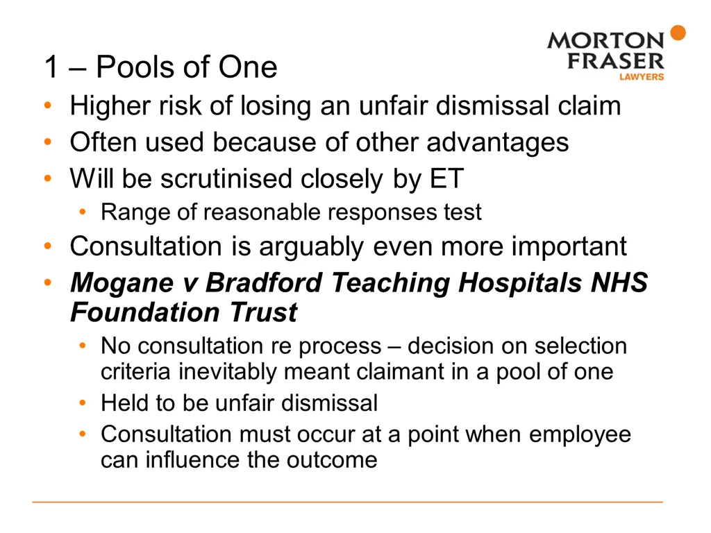 1 pools of one higher risk of losing an unfair