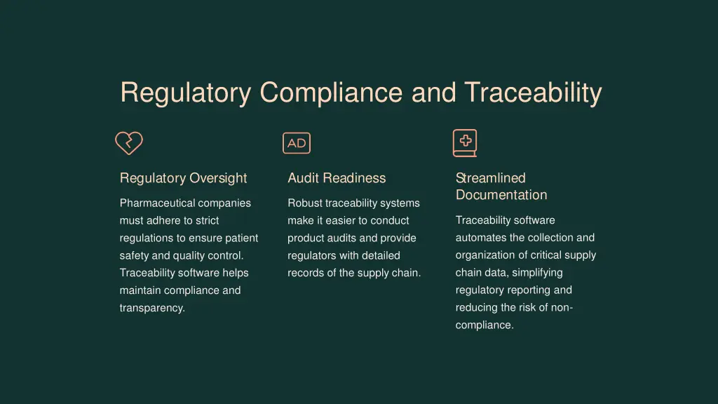 regulatory compliance and traceability