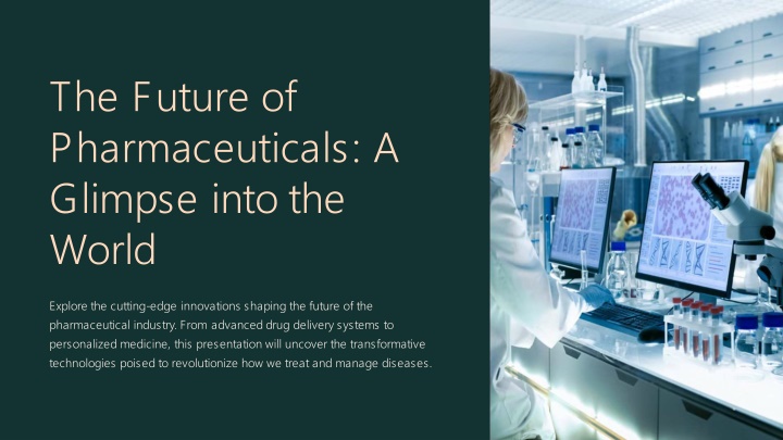 the future of pharmaceuticals a glimpse into