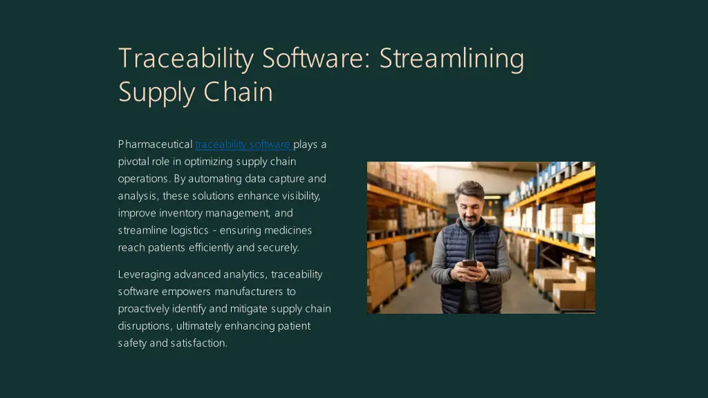 traceability software streamlining supply chain