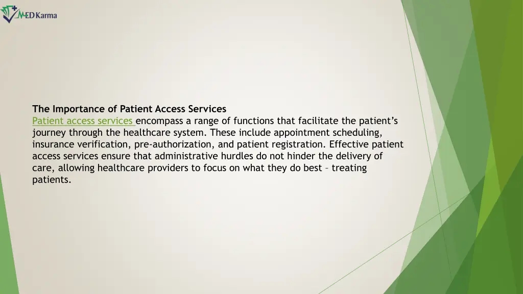 the importance of patient access services patient