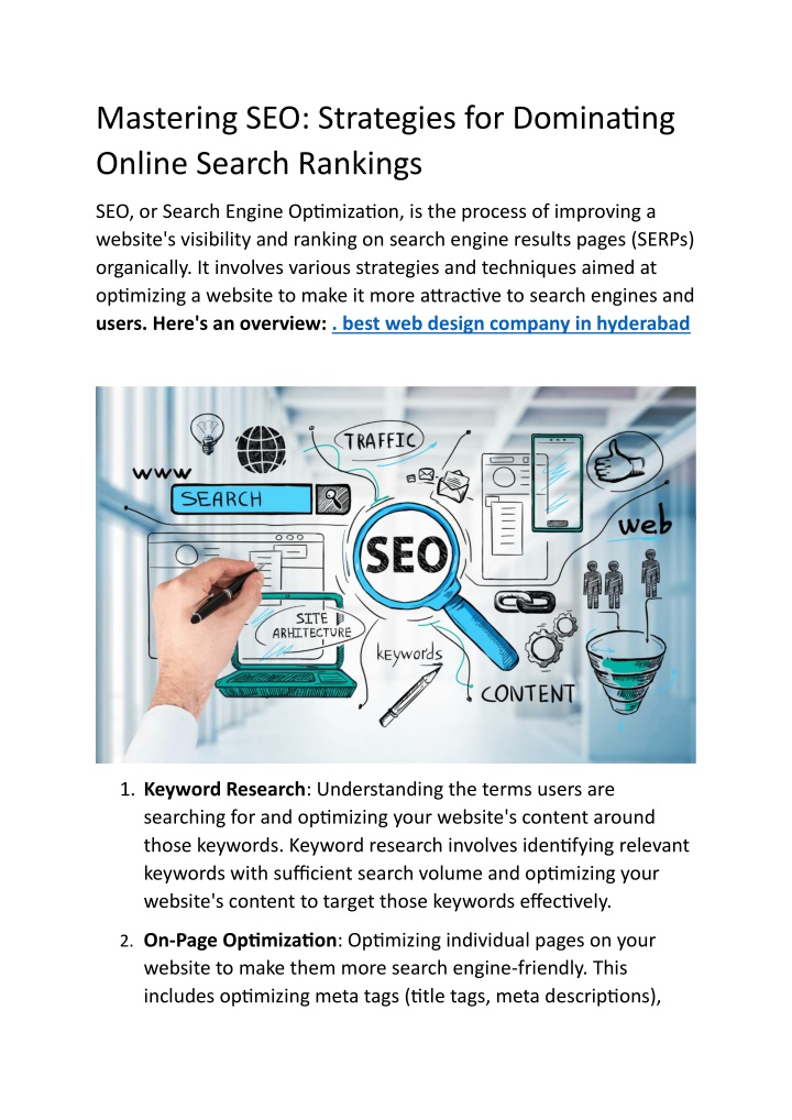 mastering seo strategies for dominating online