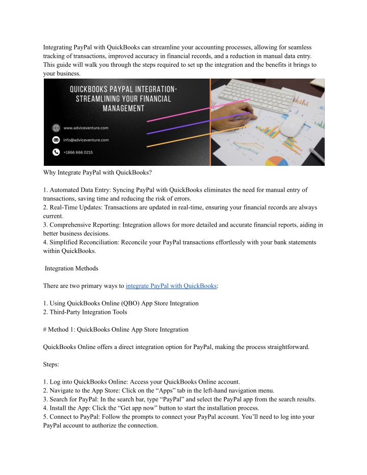 integrating paypal with quickbooks can streamline