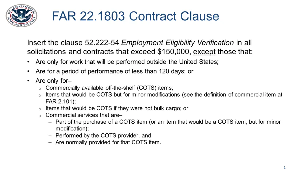 far 22 1803 contract clause