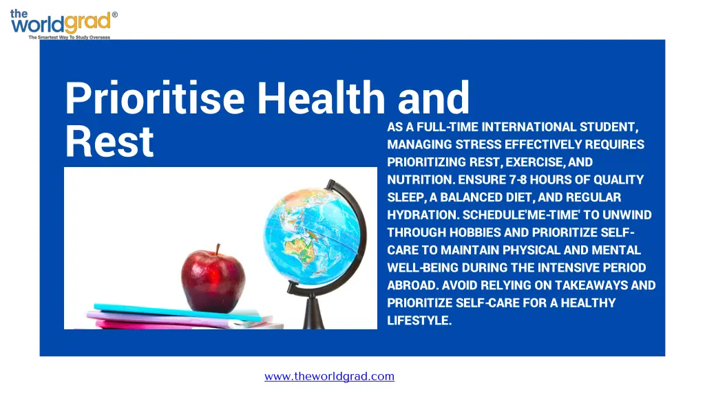 prioritise health and rest