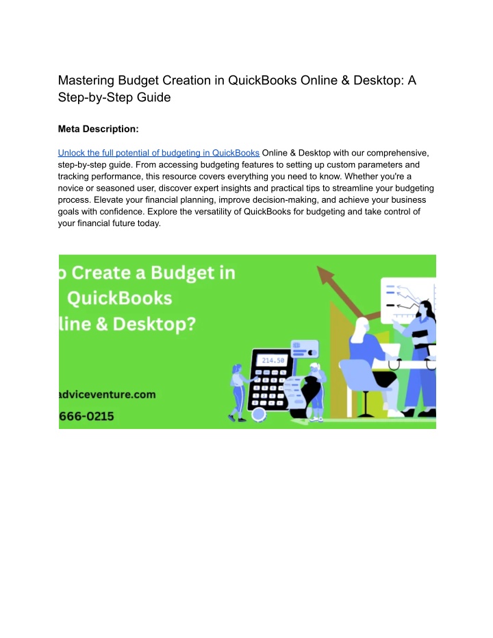 mastering budget creation in quickbooks online