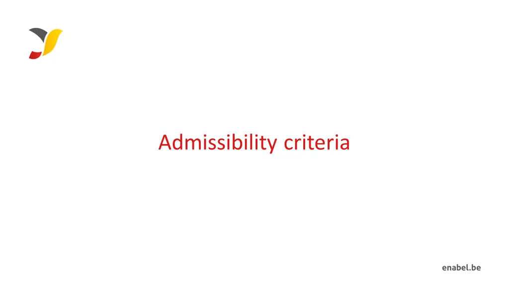 admissibility criteria