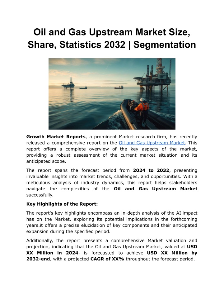 oil and gas upstream market size share statistics