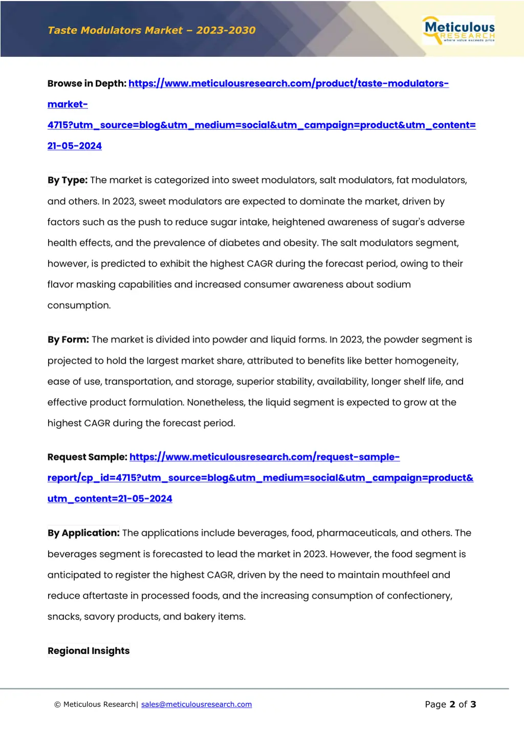 taste modulators market 2023 2030 1