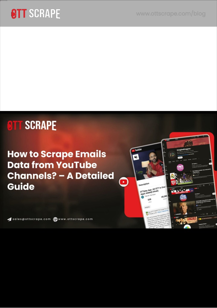 how to scrape emails data from youtube channels