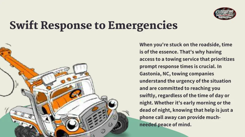 swift response to emergencies