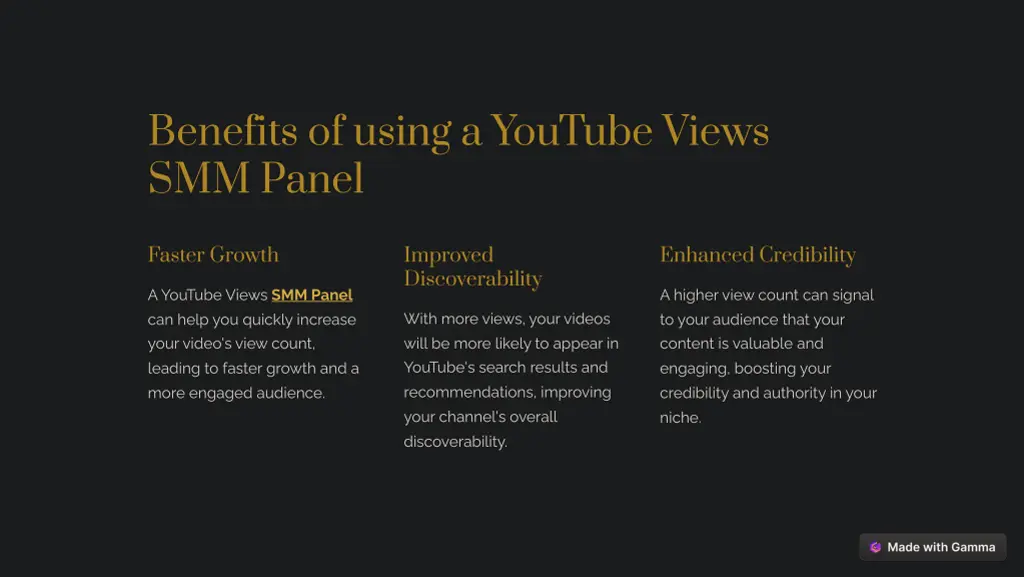 benefits of using a youtube views smm panel